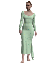 Minine Flora Print Dress (Style# 201D) White