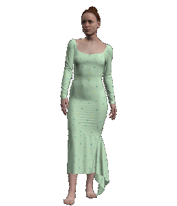 Minine Flora Print Dress (Style# 201D) White