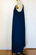 Red Carpet Silk Cape Dress (Sea Blue/White) Style #7810MA