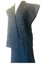 Embroidered Denim Vest - Style # 7973RJ