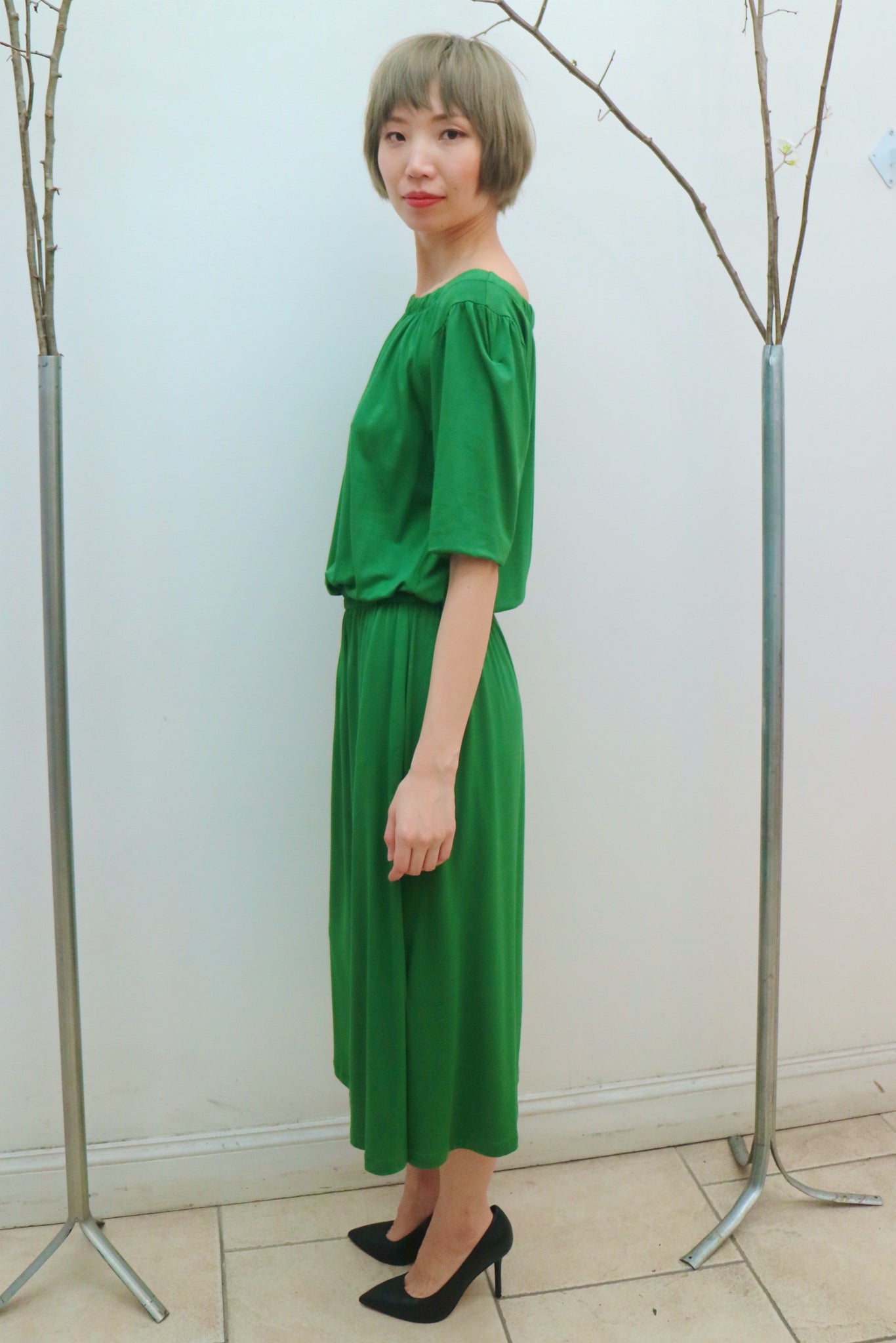 Green Bamboo Dress #175  JSong Way