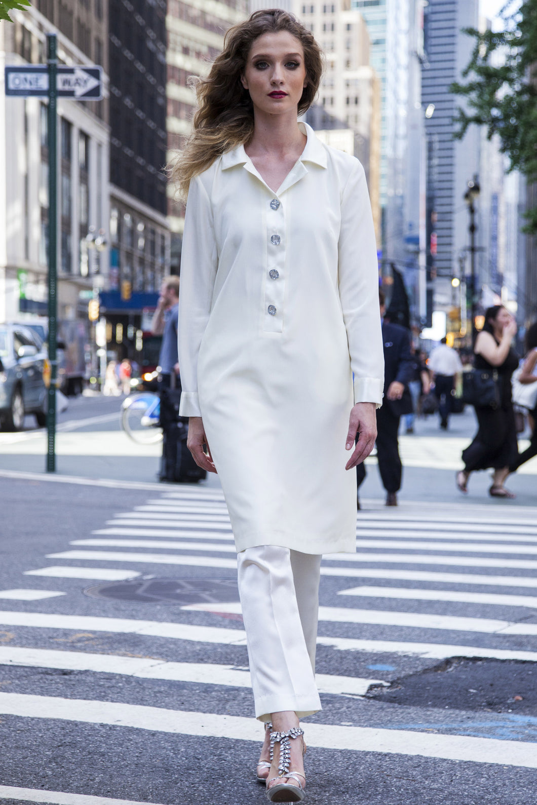 Made in NYC Chic Tunic (Ivory) Style # 102