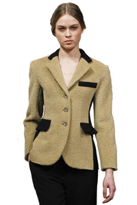 Made in NYC Wool Panel Camel Jacket Style #108