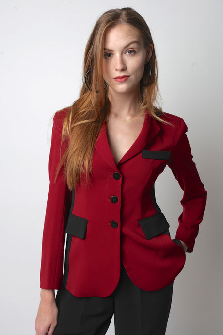 Made in NYC: Panel Jacket Style in Red # 108
