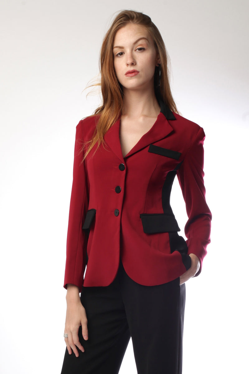 Made in NYC: Panel Jacket Style in Red # 108 – JSong Way
