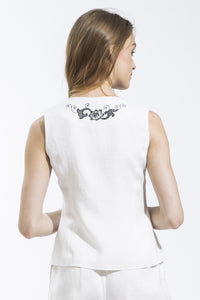 Sleeveless Floral Neck Camisole Style 10925