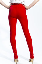 Made in NYC High Waisted Leggings Style 1120 (Red)