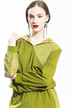 Hooded Lace Tracksuit (Green/Gold) Style # 1239P