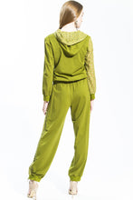 Hooded Lace Tracksuit (Green/Gold) Style # 1239P