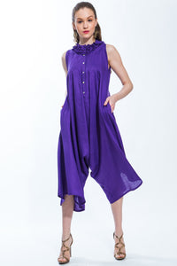 Jumpsuit Mini Ruffle (Purple) Style 1272