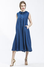 Sun Dress with Mini Ruffles (Denim) Style# 1746K