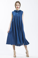 Sun Dress with Mini Ruffles (Denim) Style# 1746K