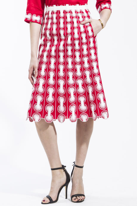 Ribbon Threaded Circle Skirt Style 1800