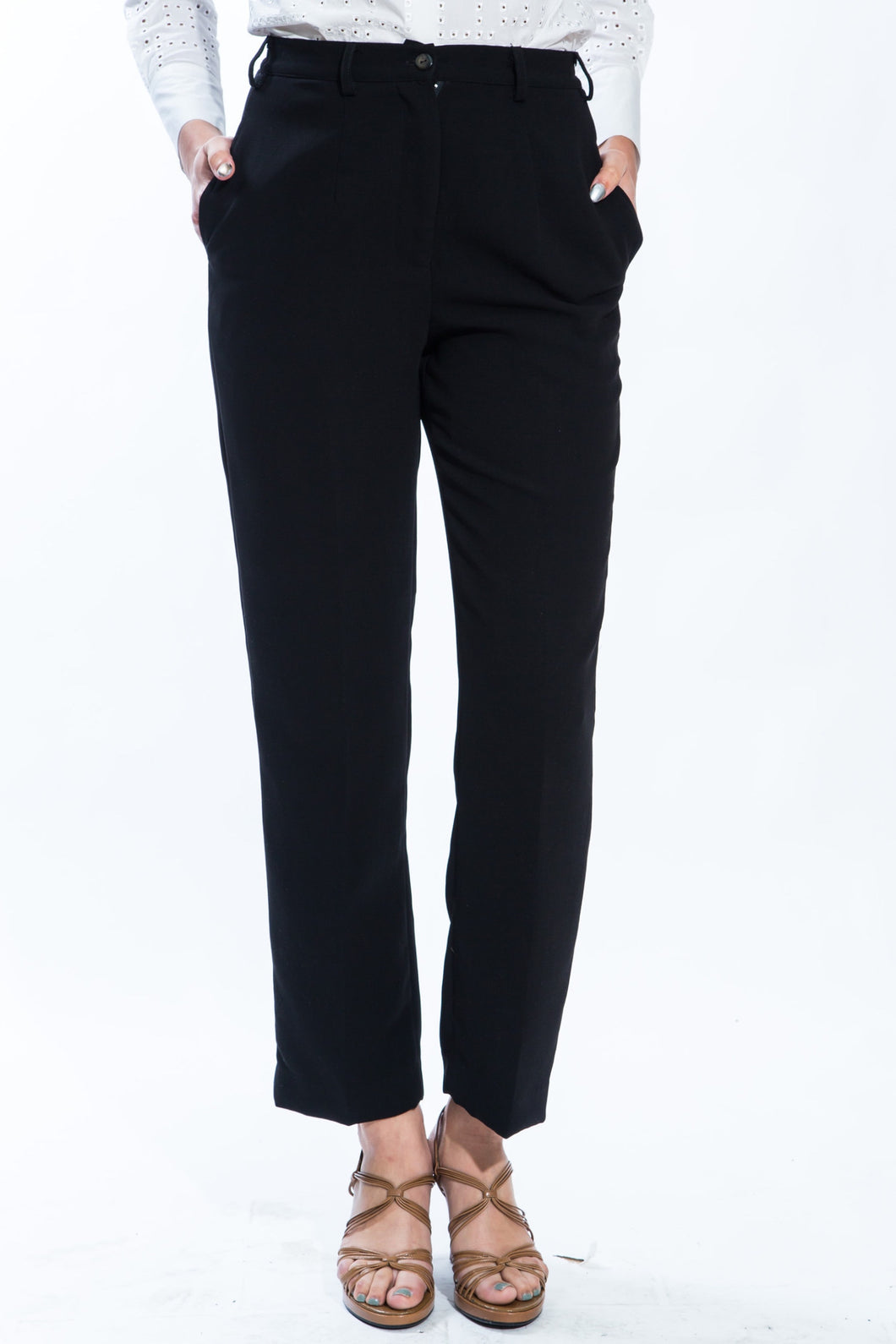 Black Comfy Pants Style 3720P