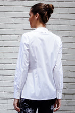 Ruffle Front Button Down Blouse Style 8143