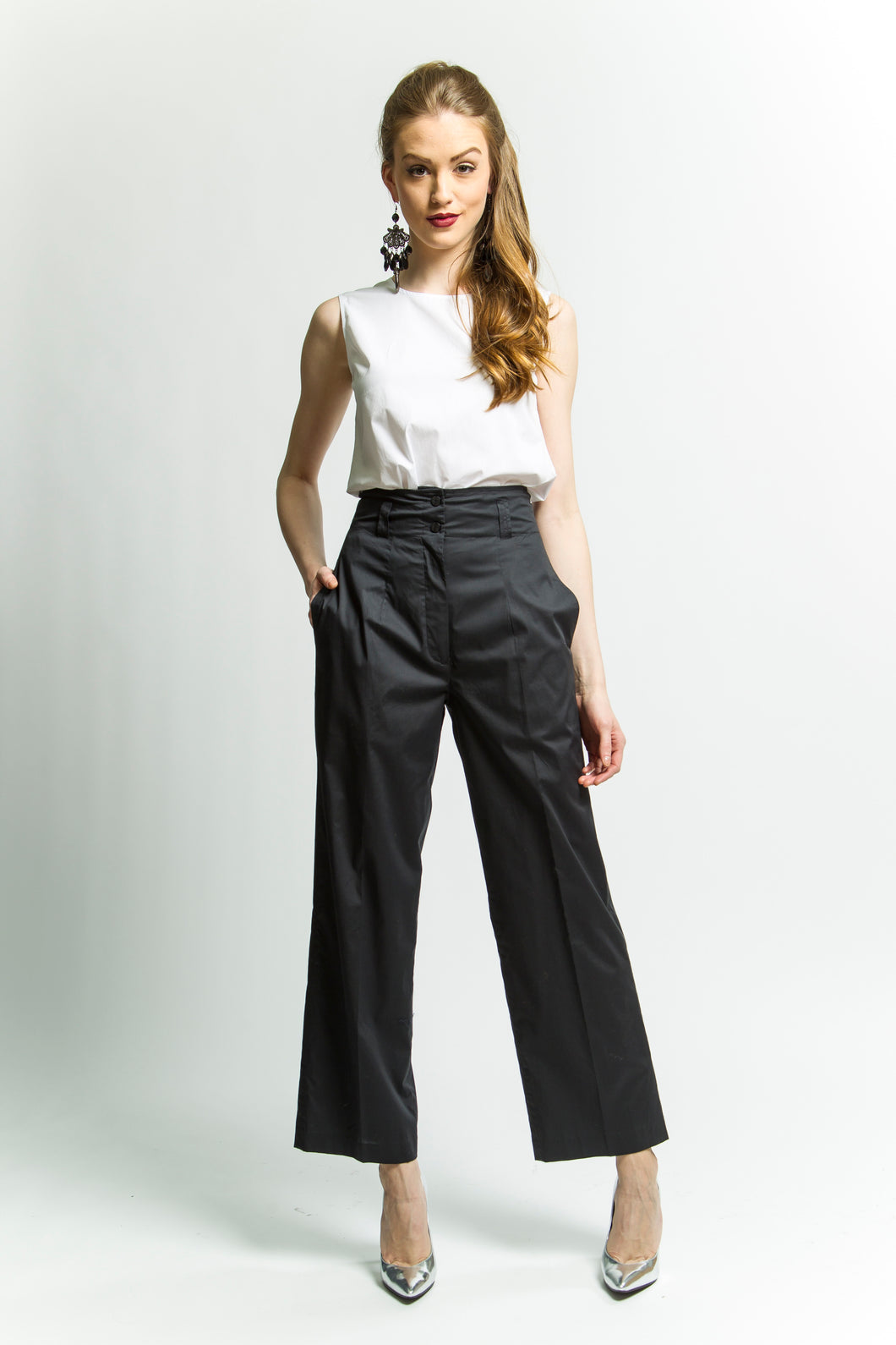 Black High Waisted Pants (Style # 8160)