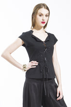 Cotton Lace Up Tee Style 8197