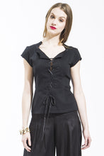 Cotton Lace Up Tee Style 8197