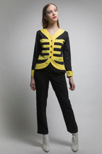 Mei 美 Cardigan Jacket (Black/Yellow) Made in NYC (Style #213)