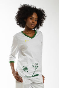 Made in NYC: Hand Painted Lotus Tee (Style # T102)
