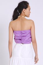 Made in NYC Ruched Silk Bustier (Lavender) Style #185