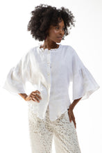 Made in NYC: Jacket with Ruffle Detail (White) Style #217