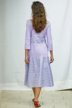 Made in NYC: 3/4 Sleeve Pintuck Fit & Flare Dress Style 149