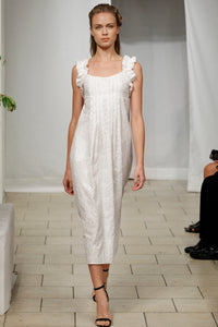 Made in NYC Ruffle Dress (White) #132