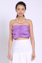 Made in NYC Ruched Silk Bustier (Lavender) Style #185