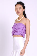 Made in NYC Ruched Silk Bustier (Lavender) Style #185