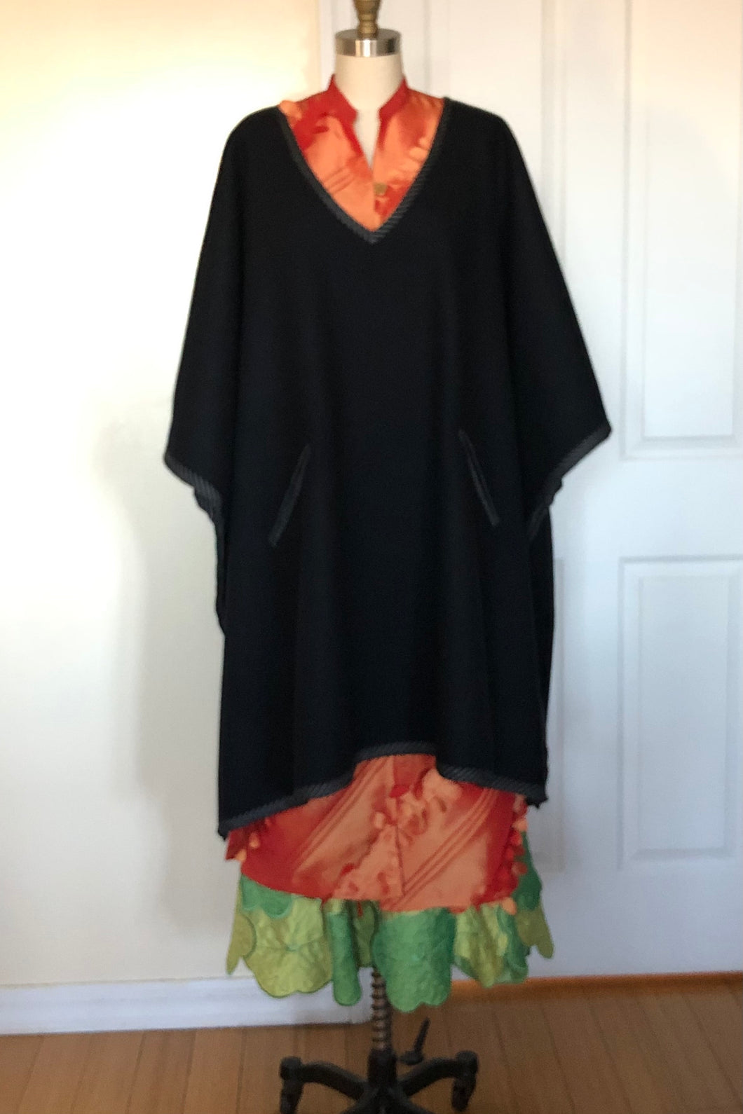 Made in NYC Long Wool Cape Style # 128L