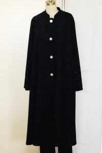 Made in NYC Long Swinging Button Front Dress (Black) Style #2002D