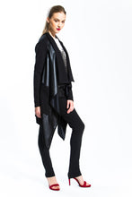 Faux Leather and Ponte Jacket (Style # 223J)