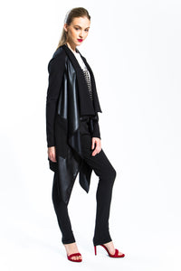 Faux Leather and Ponte Jacket (Style # 223J)