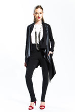 Faux Leather and Ponte Jacket (Style # 223J)