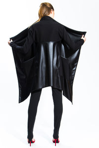 Faux Leather and Ponte Jacket (Style # 223J)