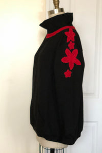 Turtleneck Tee with Lace Appliqués (Style #T1102B)