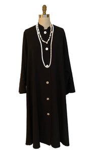 Made in NYC Long Swinging Button Front Dress (Black) Style #2002D