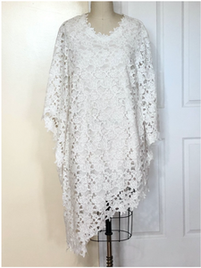 Asymmetric Lace Tunic (Beige) - Style # 1902