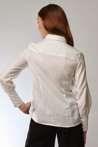 Ruffled Button Down Shirt  Style # 7569