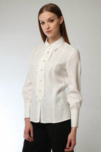 Ruffled Button Down Shirt  Style # 7569