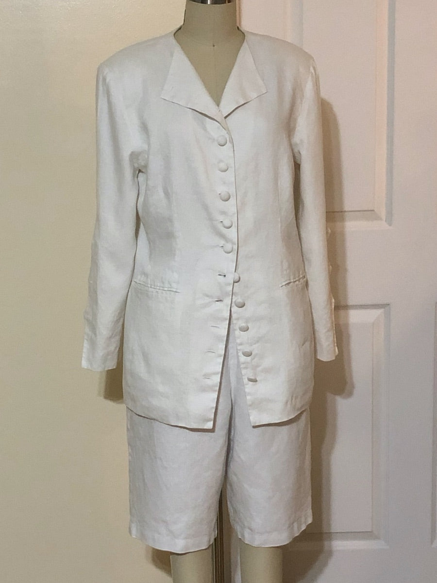 White Linen Shorts (Style#216S)