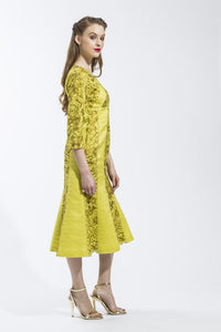 Linen Panel Dress (Citrus) Style 1797