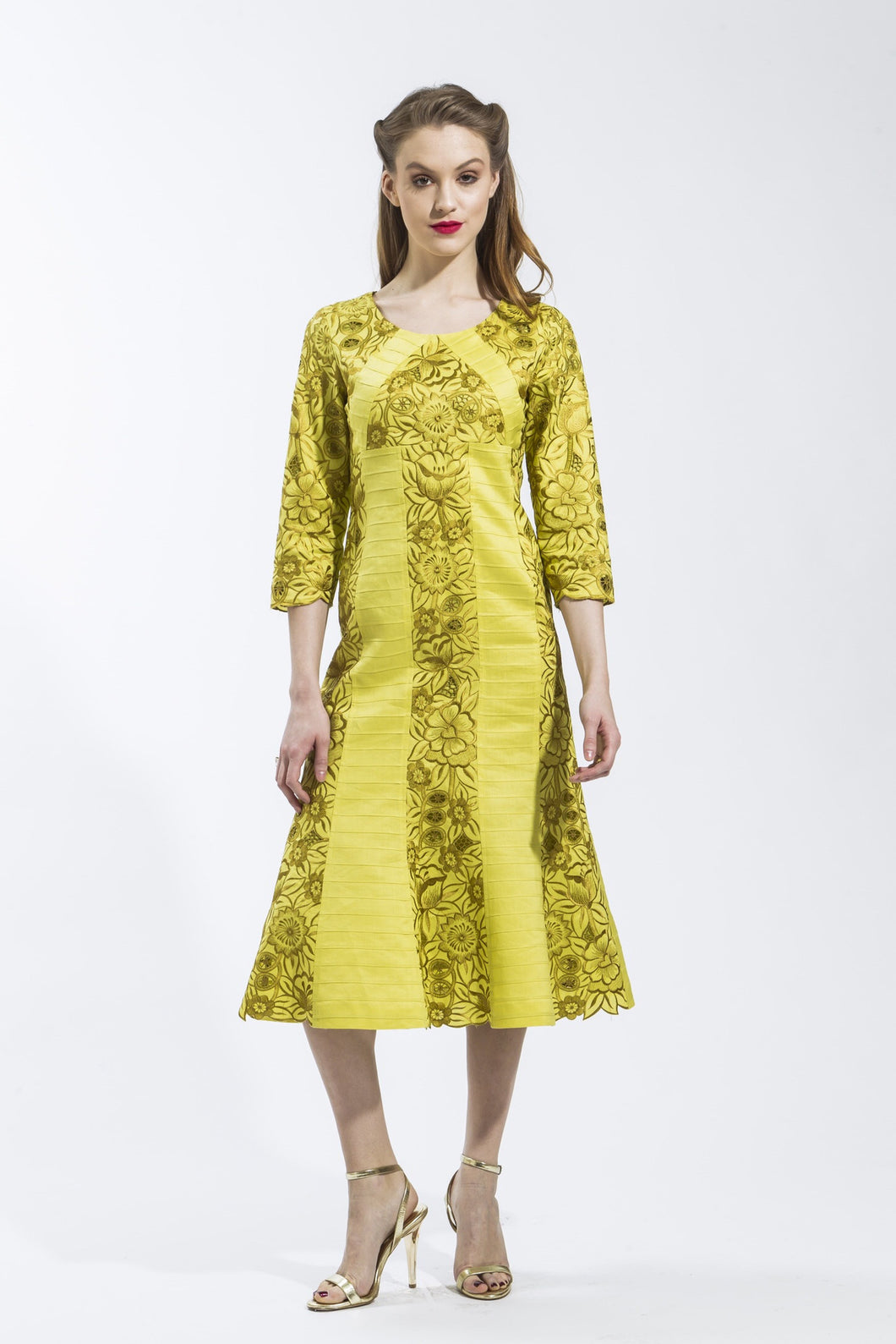 Linen Panel Dress (Citrus) Style 1797