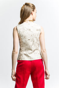 Embroidered Vest (Natural) Style 7959