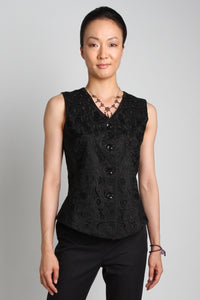 Embroidered Vest (Black) Style 7959