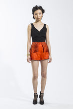 Embroidered Fringe Shorts (Orange) Style 6407