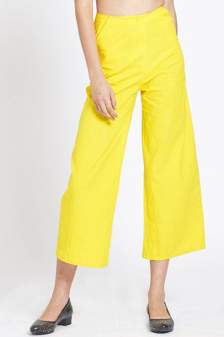 Made in NYC: Turmeric Gold Cropped Pants